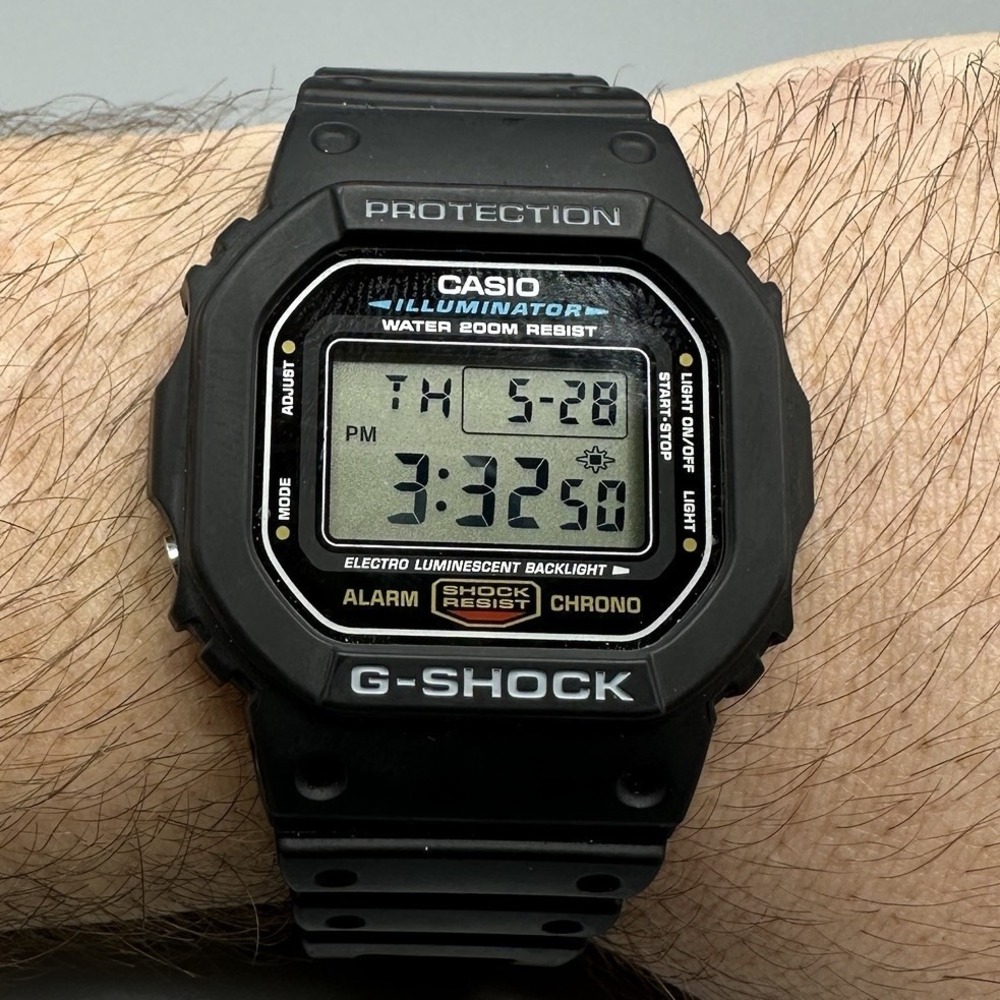 Casio G-Shock 3229 DW-5600E Mens Watch 43mm Tested And Working